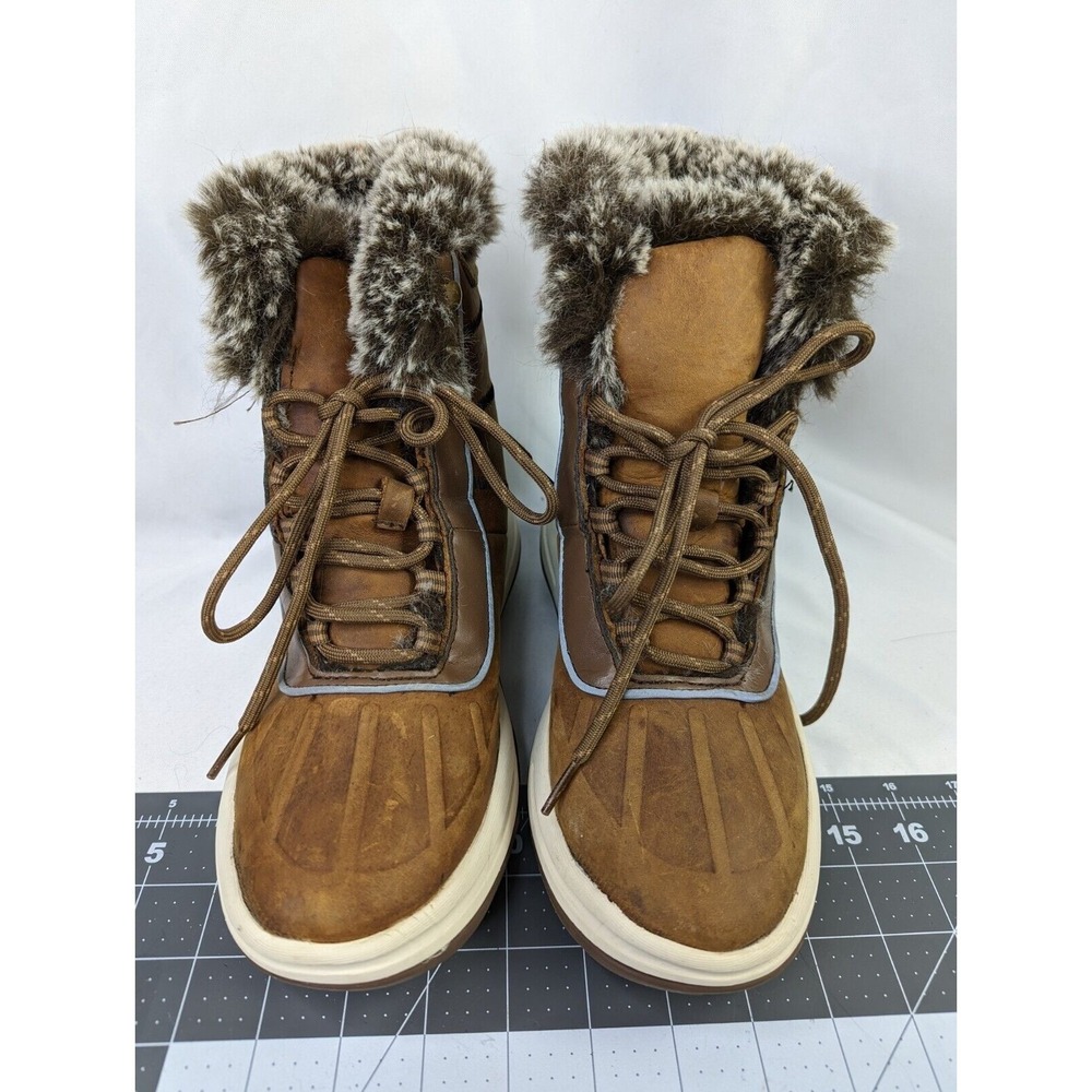 Lands End Womens Boots Sz 6 Fur Lined Brown